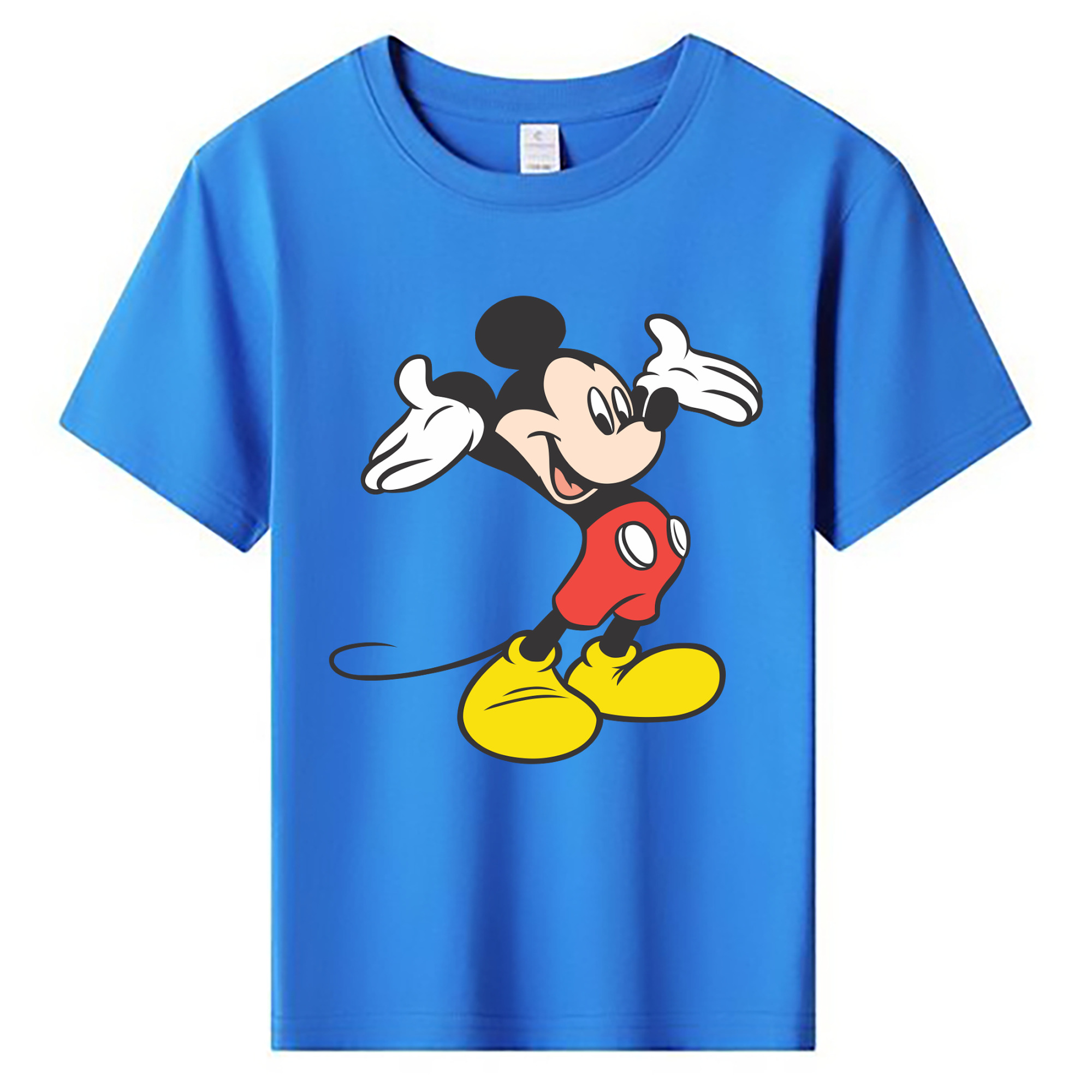 ミッキーマウス Mickey Mouse 綿100％キッズTシャツ（フロントプリント）
